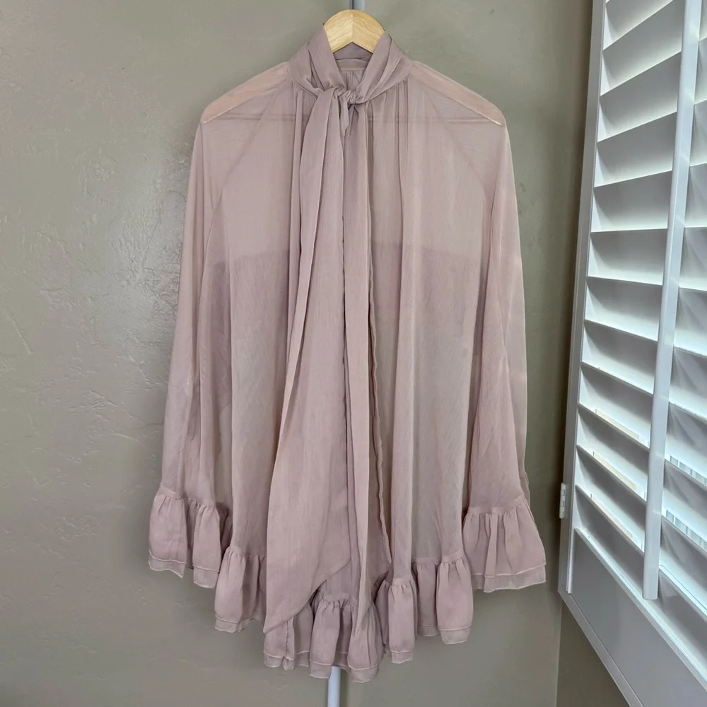 Commense Blush Pink Ruffle Mini Dress - Picture 10 of 13